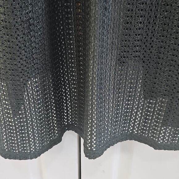 Steve Madden Open Coverup Vest Crochet Olive One Size NEW - Picture 11 of 15